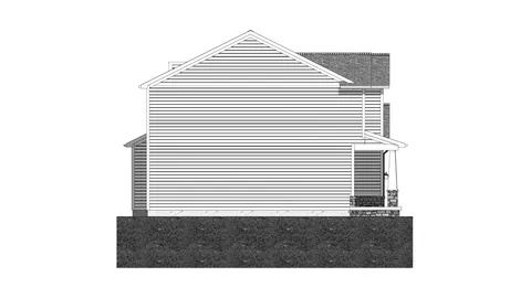 The Hawkins house plan, exterior view 4